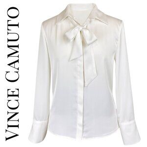 Vince Camuto New Ivory Tie-Neck Blouse (Size Small) – NWT